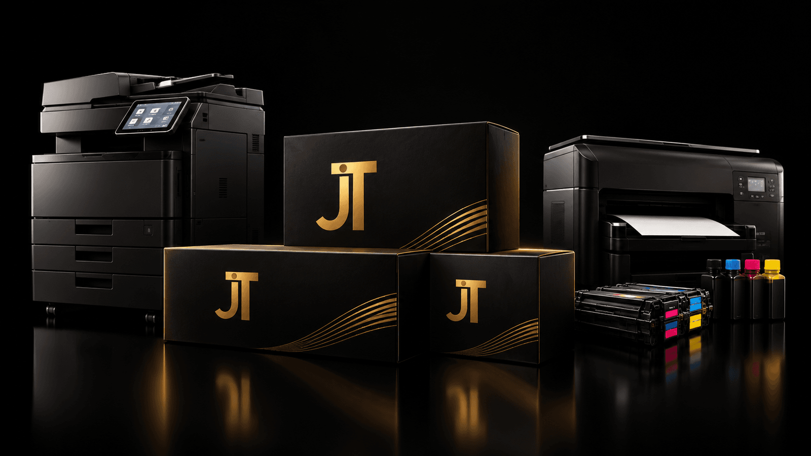 Premium Black-and-Gold Printing Showcase Premium Black-and-Gold Printing Showcase